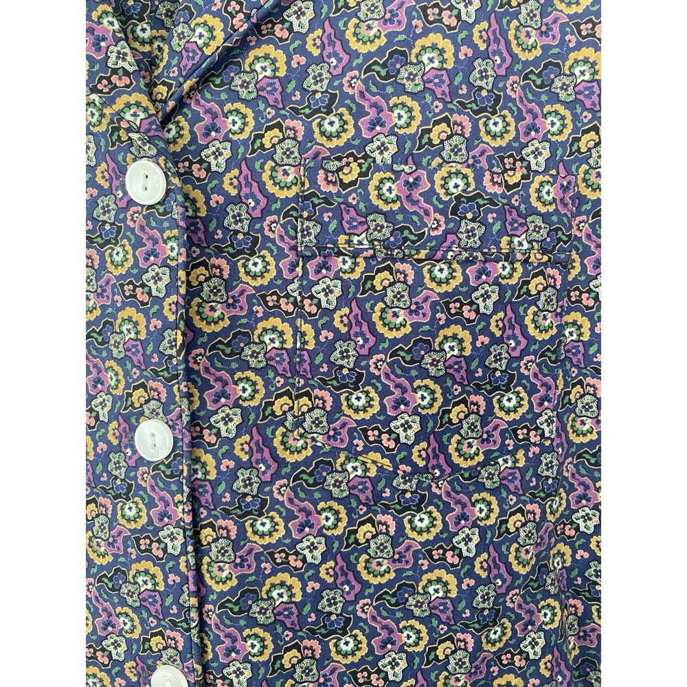 Rhode Berto Floral Paisley Print Cotton XS Button Down Pajamas Set Boho Chic - Picture 2 of 9